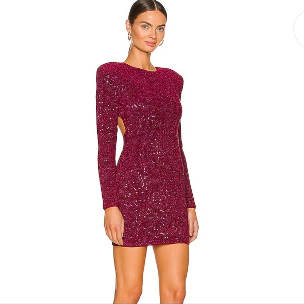 Sequin maroon/red Friends+Lovers dress!Worn once for holiday parties! (M)